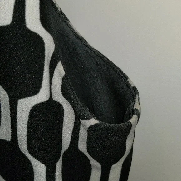 CB Established Women's Size 15 Geometric Print One Piece Lined Career Wear Dress - Picture 8 of 16